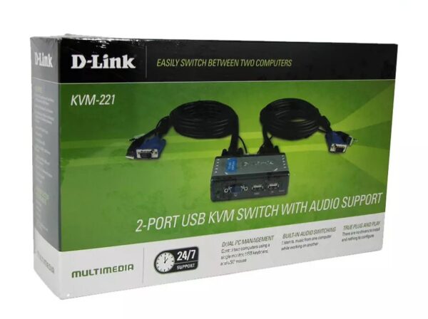 KVM Switch D-Link 2 port 221