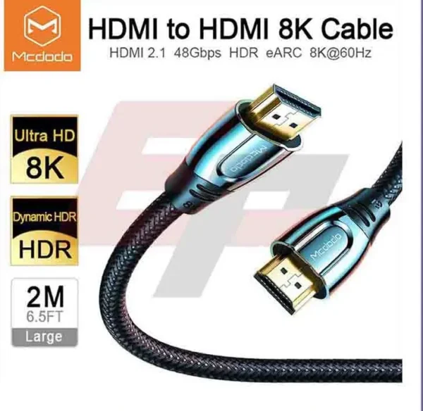 کابل اچ‌ دی‌ ام آی مک‌دودو 2 متر MCDODO HDMI to HDMI 8K Cable ca-8430