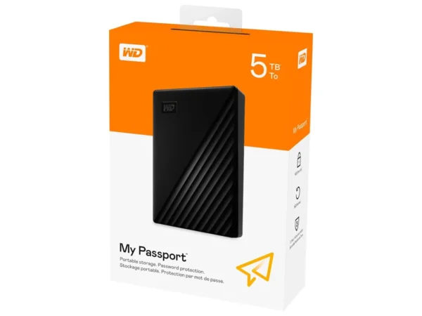 هارد اکسترنال وسترن دیجیتال مدل Western Digital My Passport ظرفیت 5 ترابایت