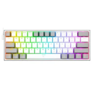 کیبورد مکانیکال گیمینگ ردراگون K617 FIZZ RGB White-Grey