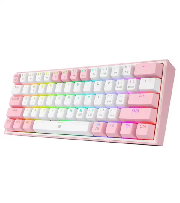 کیبورد مکانیکال گیمینگ ردراگون K617 FIZZ RGB White-Pink