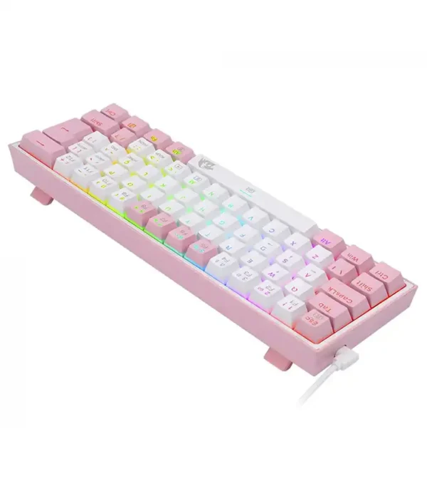 کیبورد مکانیکال گیمینگ ردراگون K617 FIZZ RGB White-Pink